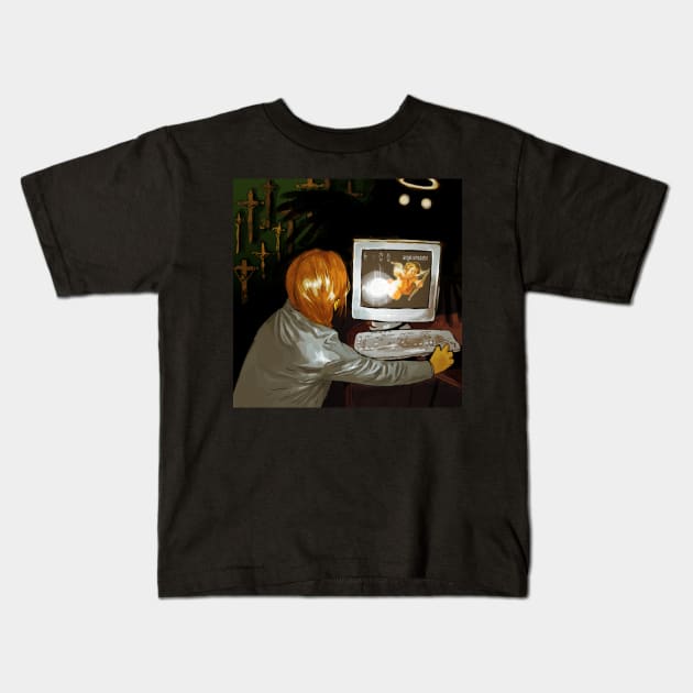 angel simulator Kids T-Shirt by bhramarii